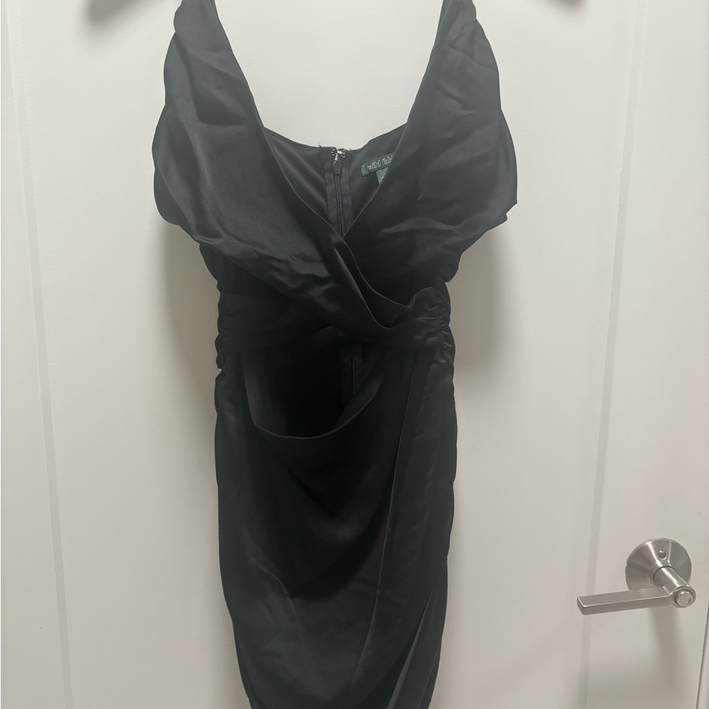 Wild Fable Black Ruched Mini Dress